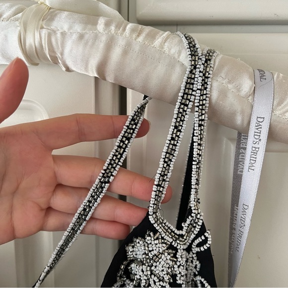 Vintage Y2k Floral Beaded Silk Prom Formal Dress - Picture 11 of 15